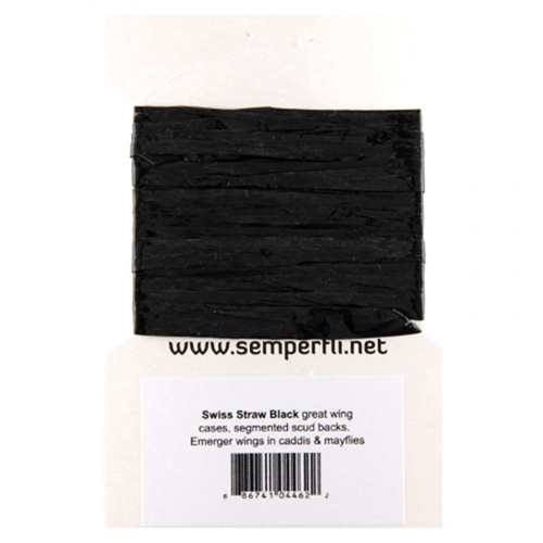 Swiss Straw Synthetic Raffia Black