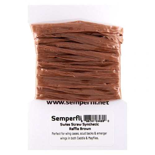 Swiss Straw Synthetic Raffia Brown