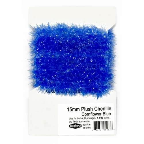 15mm Plush Transluscent Chenille Cornflower Blue