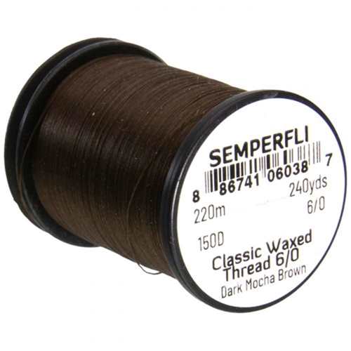 Classic Waxed Thread 6/0 240 Yards Dark Mocha Brown