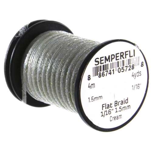 Flat Braid 1.5mm 1/16'' Cream