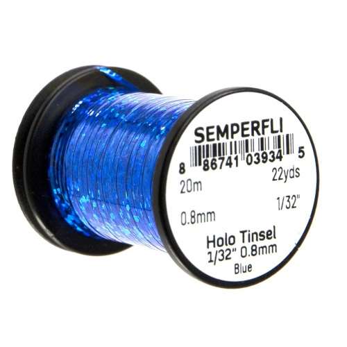 Spool 1/32'' Holographic Blue Tinsel