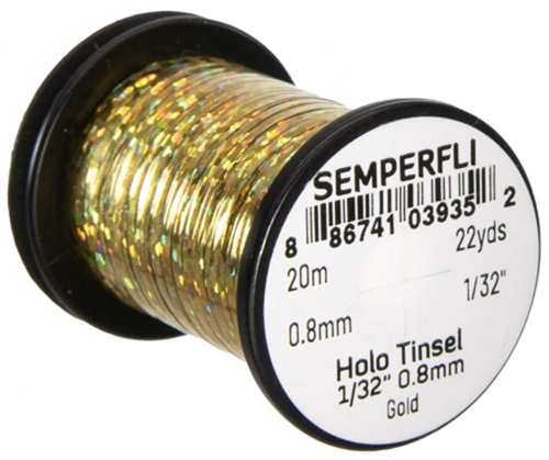 1/32 inch Holographic Tinsel Gold