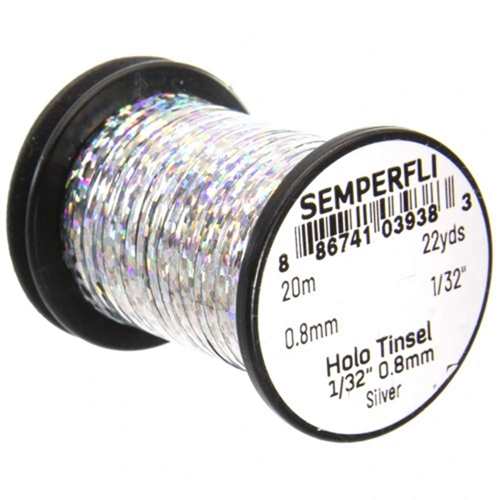 1/32 inch Holographic Tinsel Silver