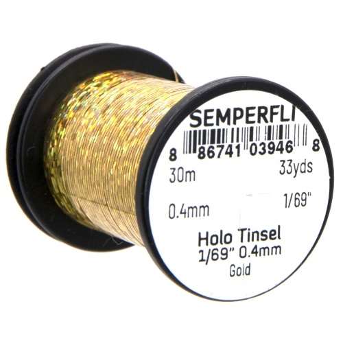 Spool 1/69'' Holographic Gold Tinsel