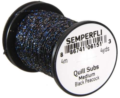 Quill Subs Medium Black Peacock