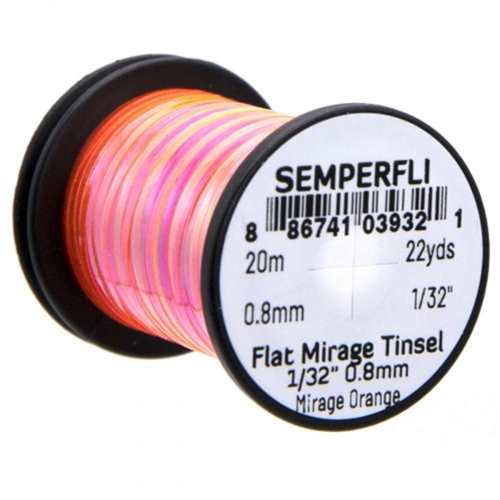 1/32'' Fl. Orange Mirror Tinsel