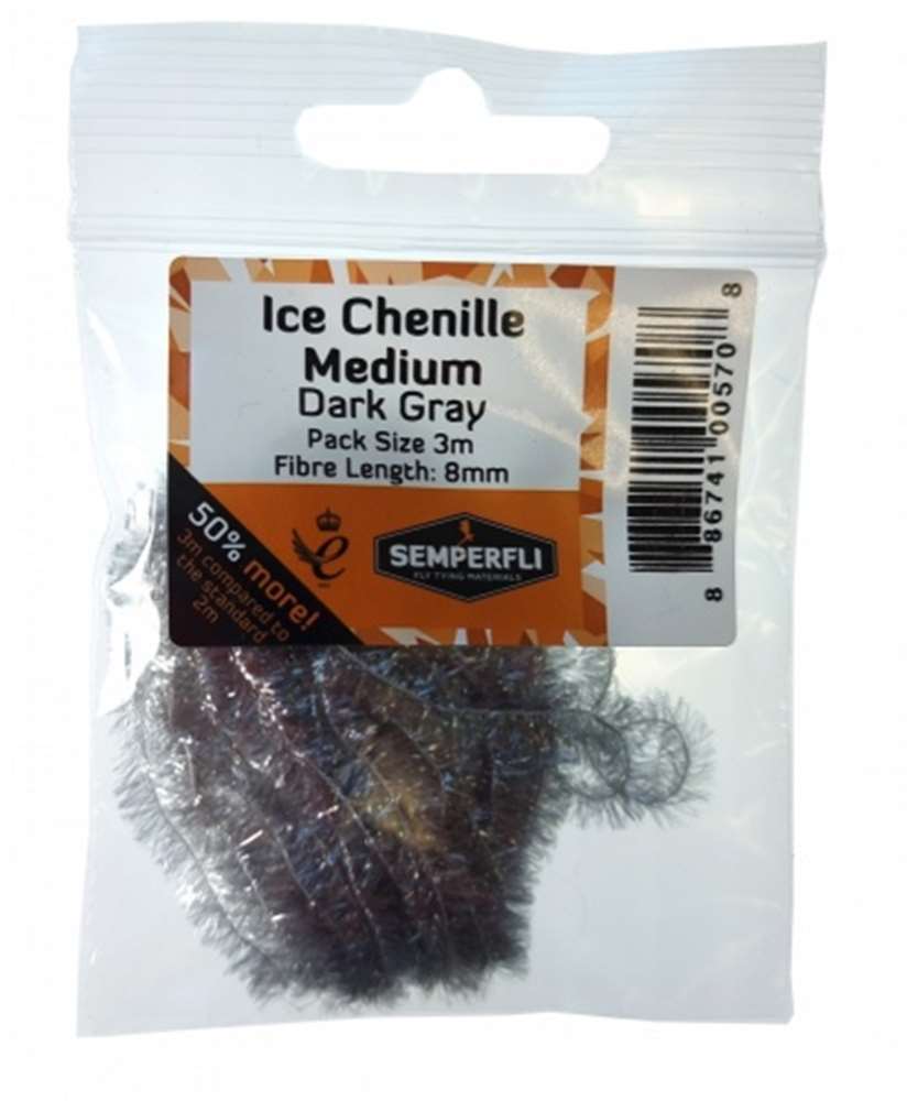 Ice Chenille 12mm Large Gray