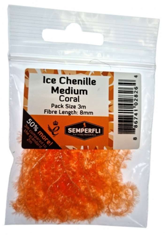 Ice Chenille 8mm Medium Coral