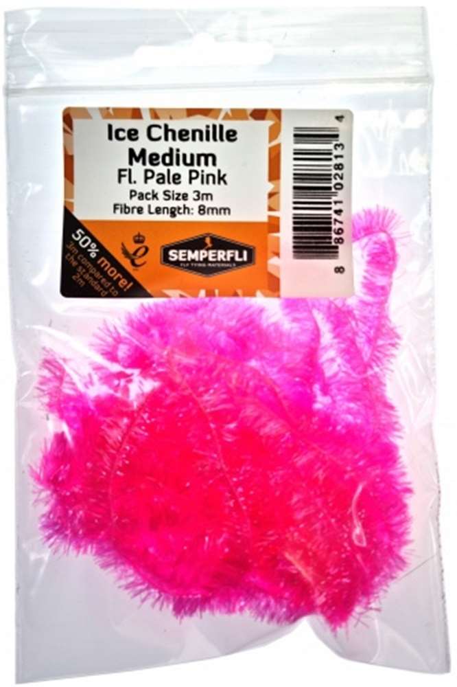 Ice Chenille 8mm Medium Fl Pale Pink
