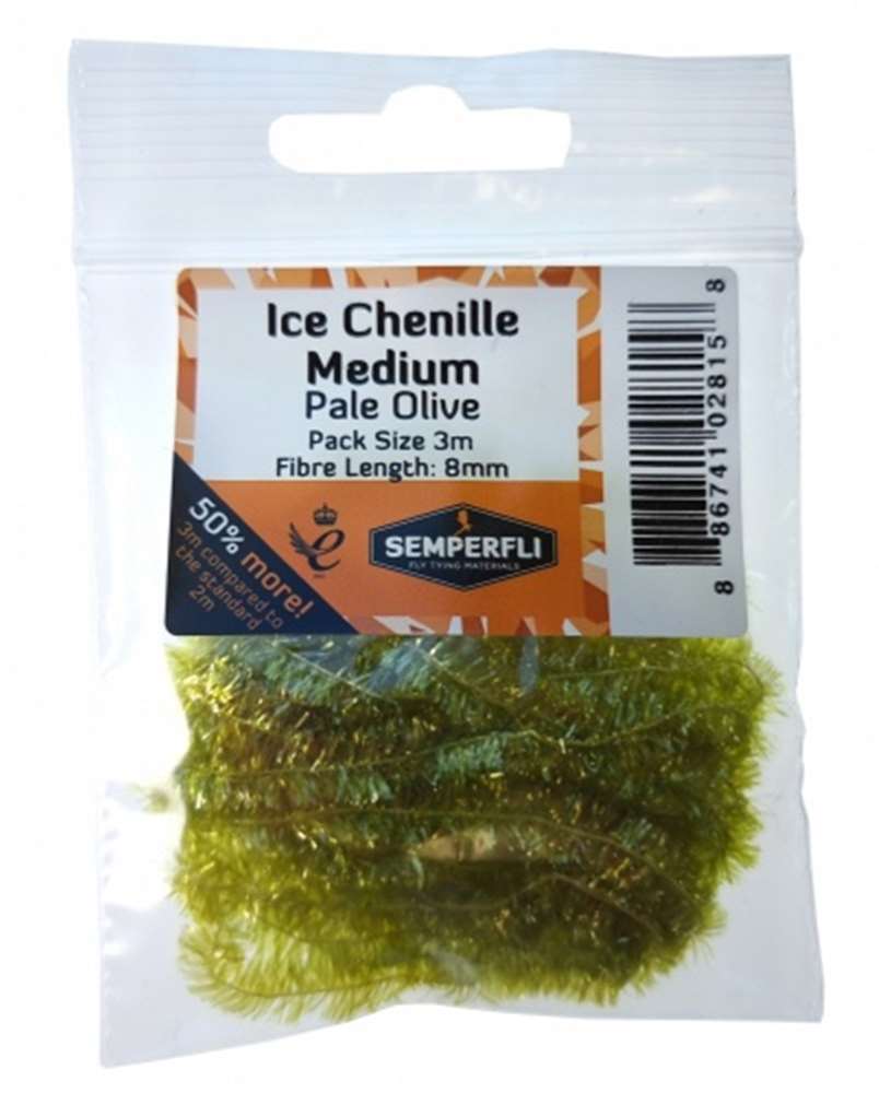 Ice Chenille 8mm Medium Pale Olive