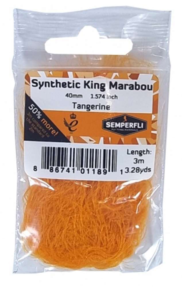 Synthetic King Marabou 40mm Tangerine