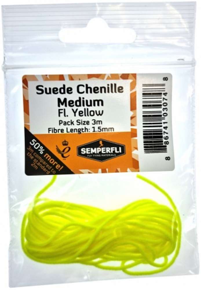 Suede Chenille 1.5mm Medium Fl Yellow