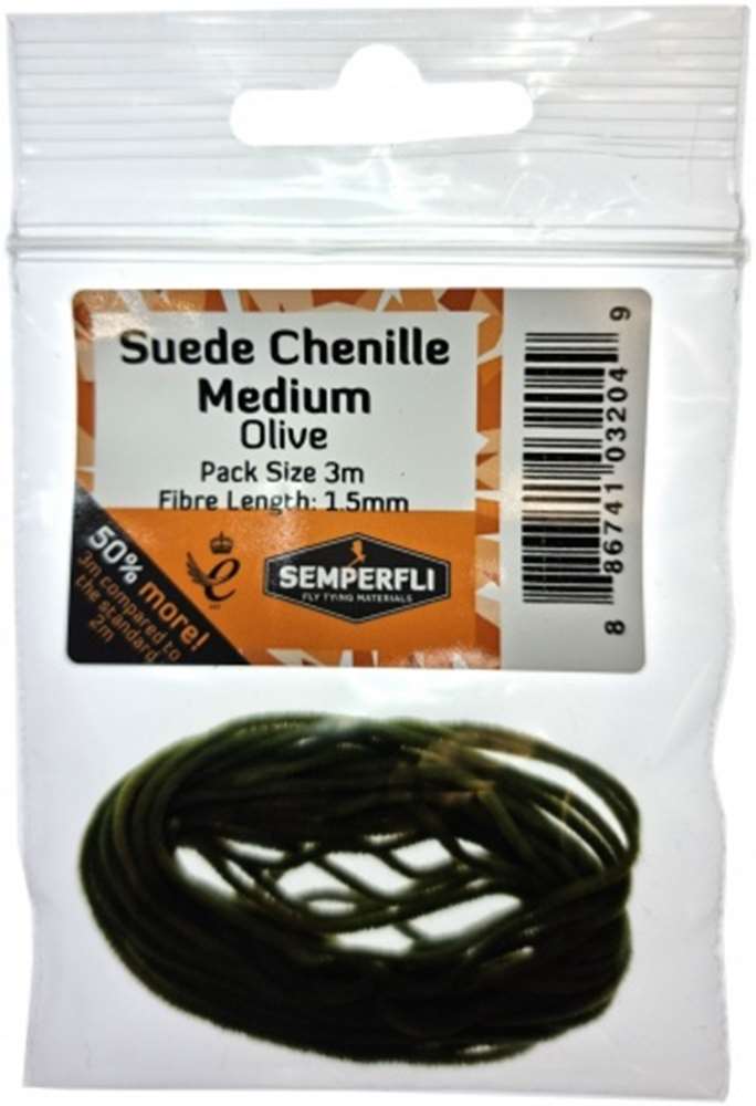Suede Chenille 1.5mm Medium Olive