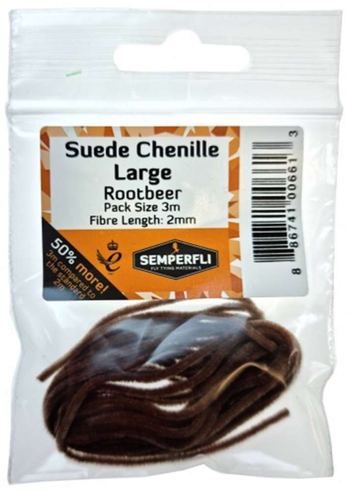 Suede Chenille 2mm Large Rootbeer