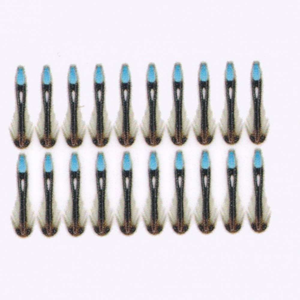Synthetic Jungle Cock 10mm Extra Small Blue