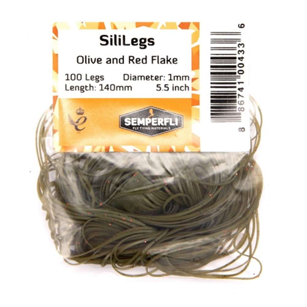 SiliLegs Olive & Red Flake