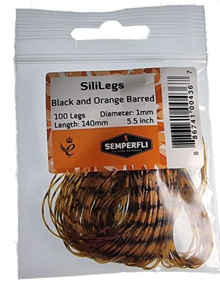 SiliLegs Black & Orange Barred