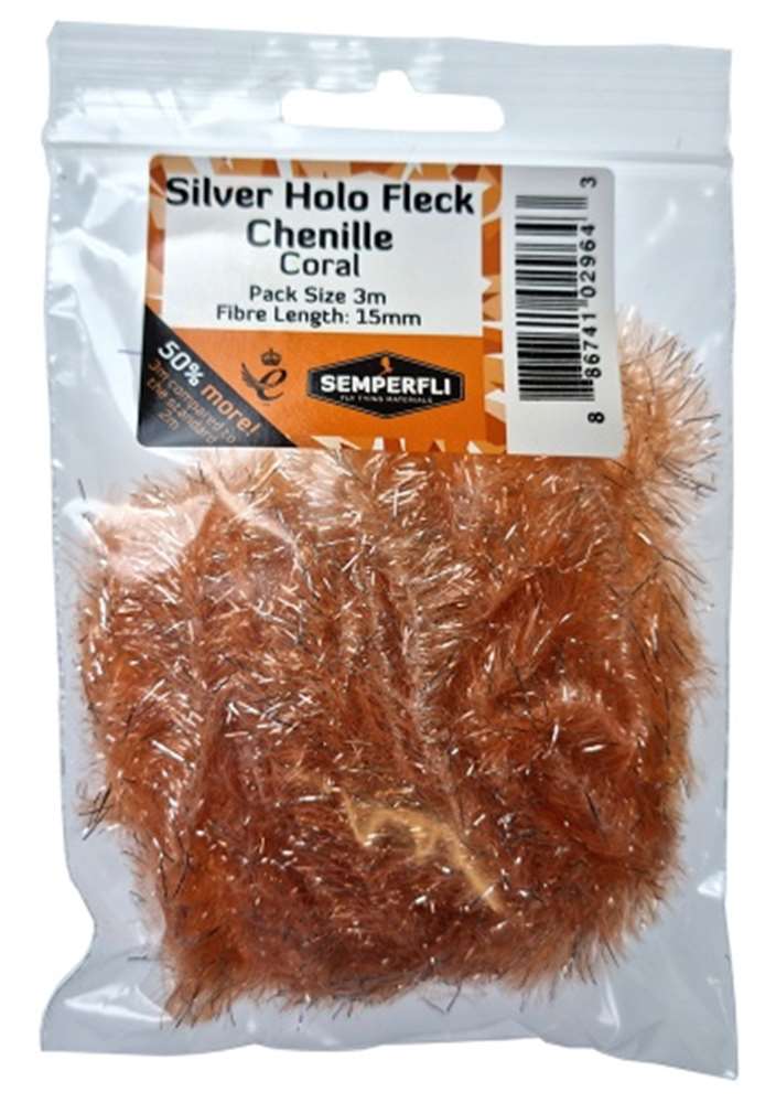 Silver Tinsel Fleck 15mm Large Coral