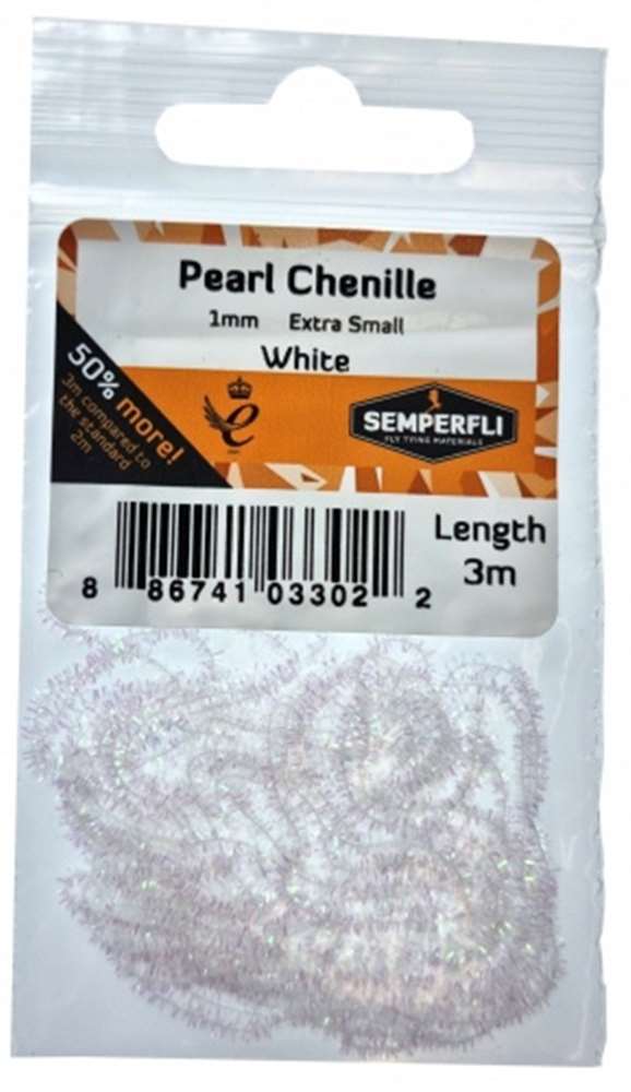 Pearl Chenille 1mm White
