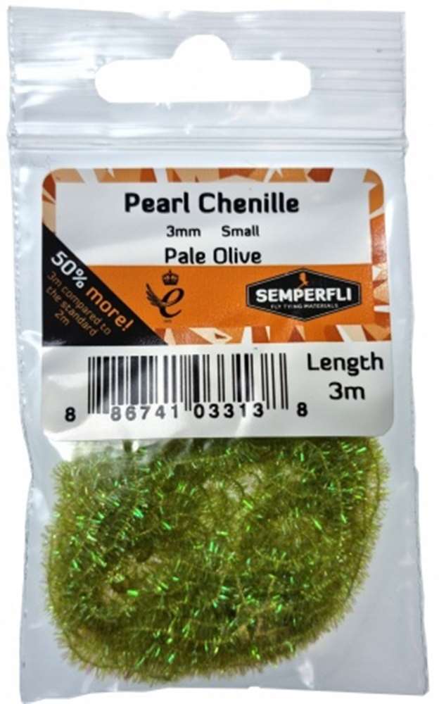 Pearl Chenille 3mm Pale Olive