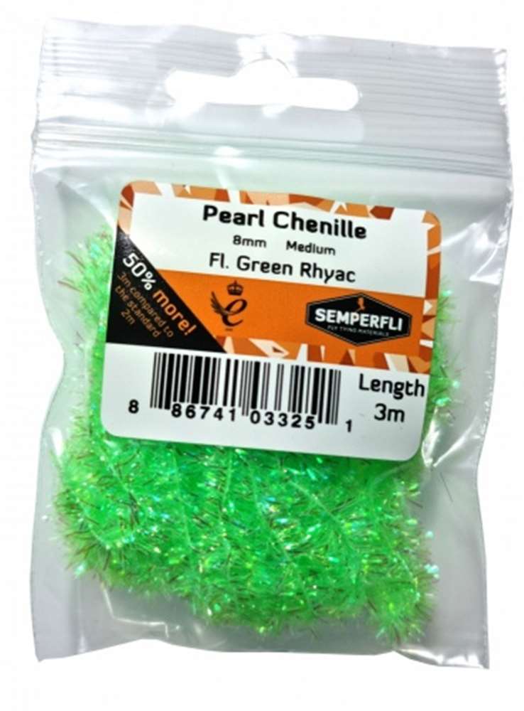Pearl Chenille 8mm Medium Fl Green Rhyac