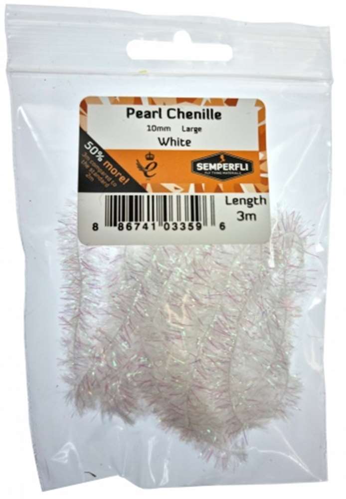 Pearl Chenille 10mm White