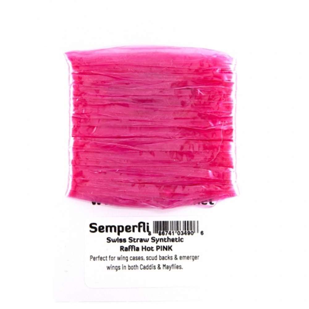 Swiss Straw Synthetic Raffia Hot Pink