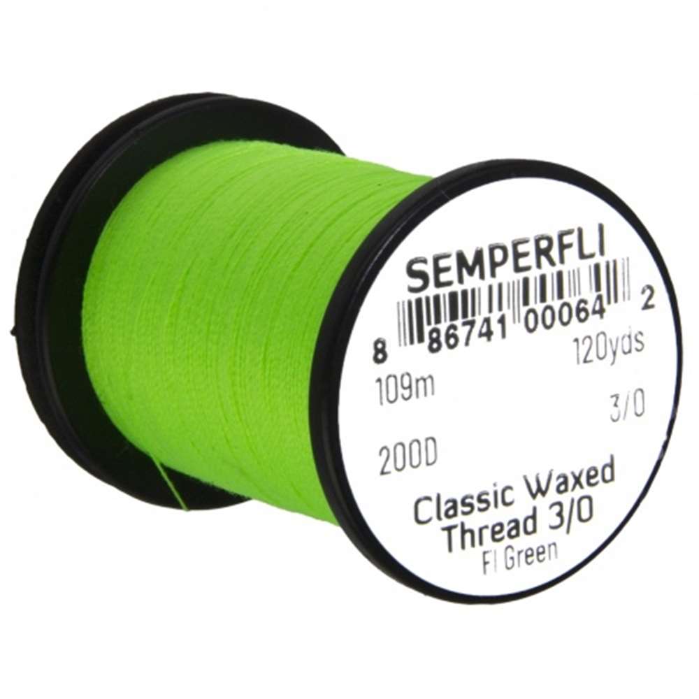 Classic Waxed Thread 3/0 120 Yards Fluoro Green