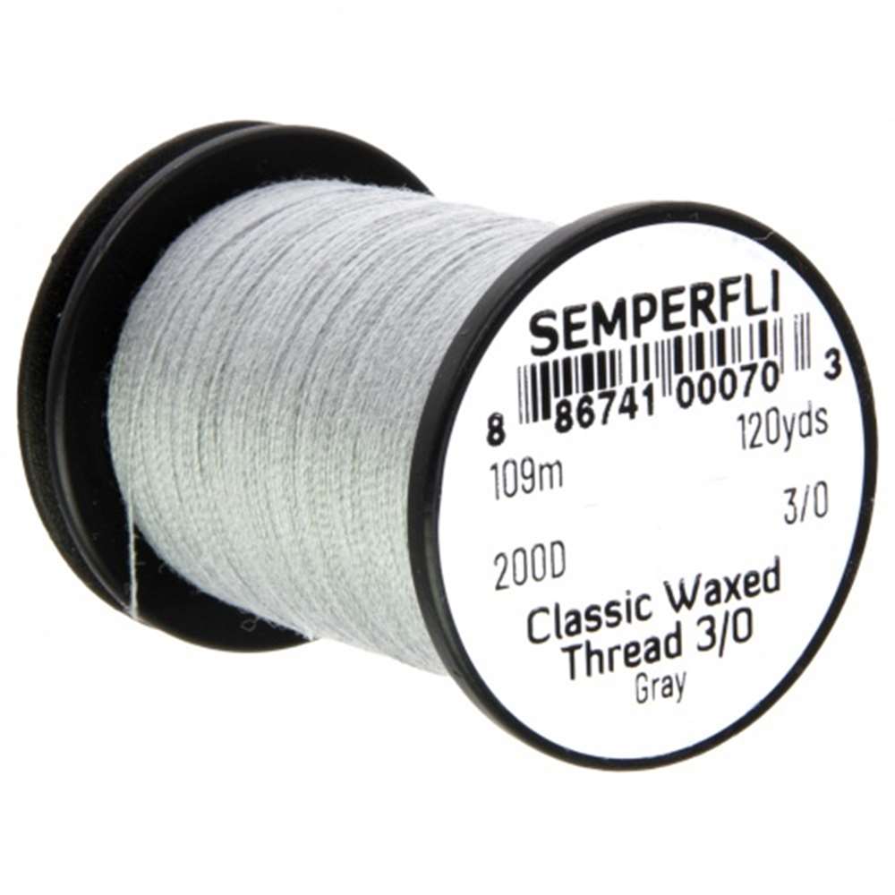 Classic Waxed Thread 3/0 120 Yards Gray