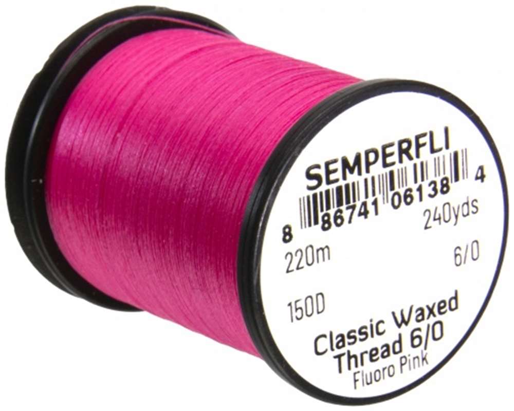 Classic Waxed Thread 6/0 240 Yards Fluoro Pink
