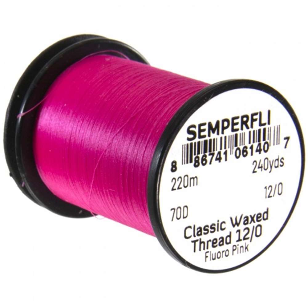 Classic Waxed Thread 12/0 240 Yards Fluoro Pink
