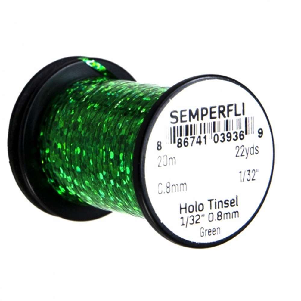 1/32'' Holographic Green Tinsel