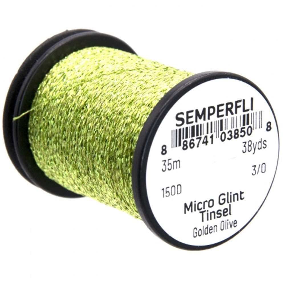 Micro Glint Nymph Tinsel Golden Olive