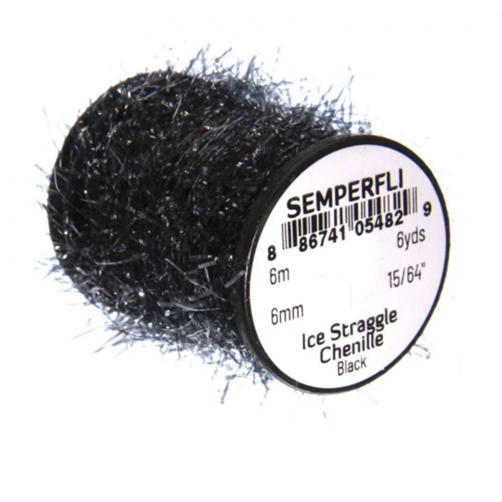 Black Iced Straggle Fly Tying Material 