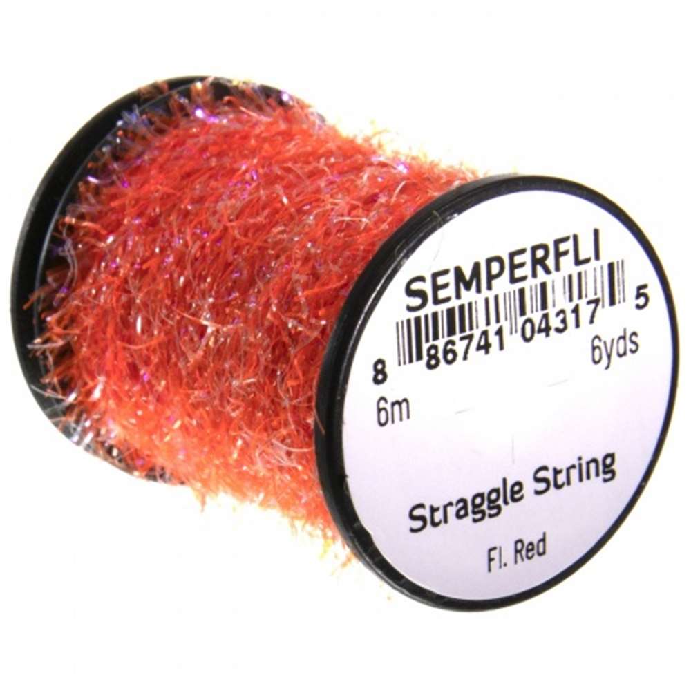 Straggle String Micro Chenille Fluoro Red