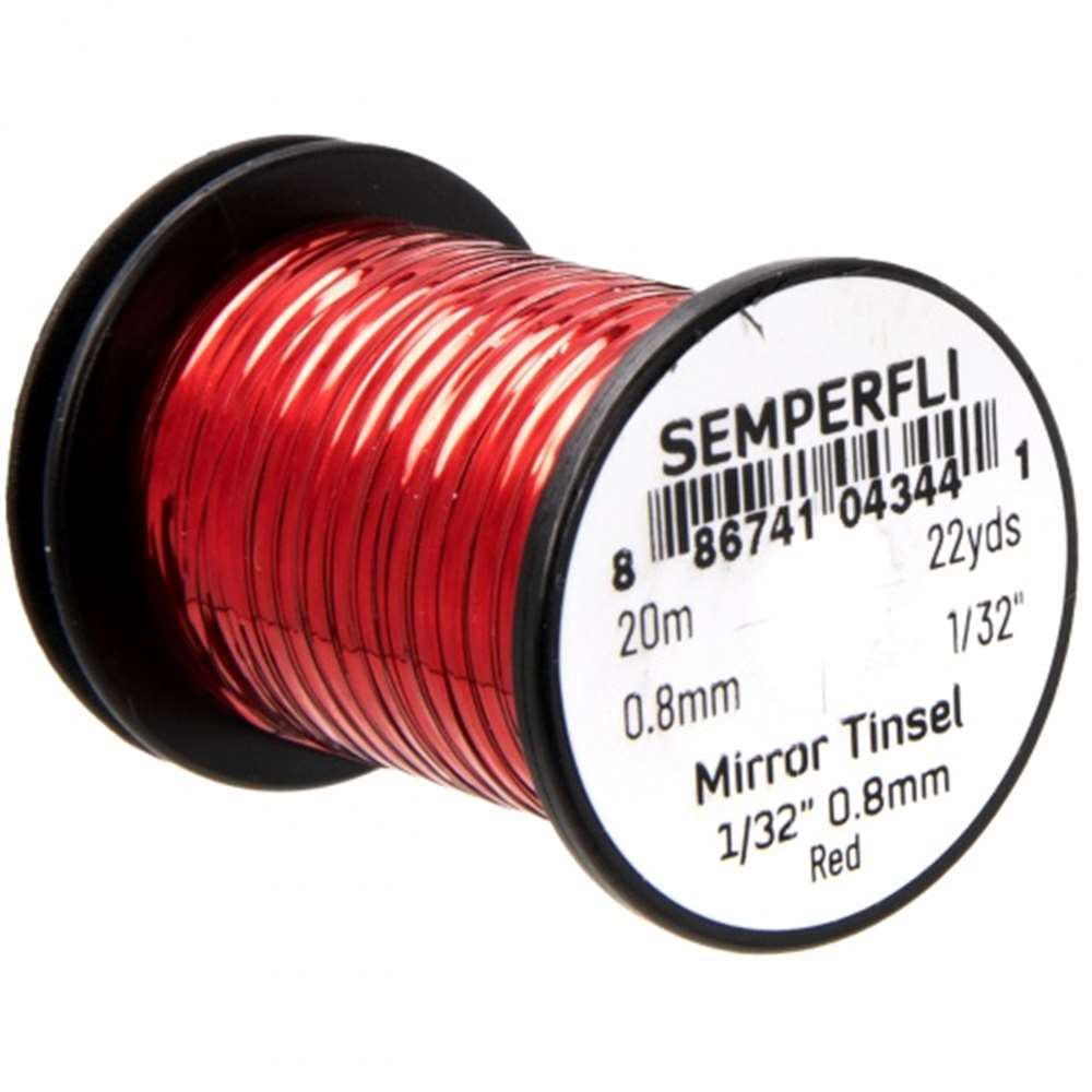 1/32 inch Holographic Tinsel Red